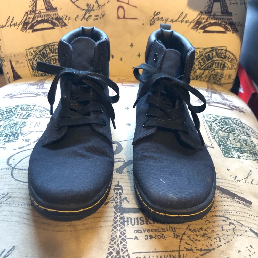 Black high top Doc Martens